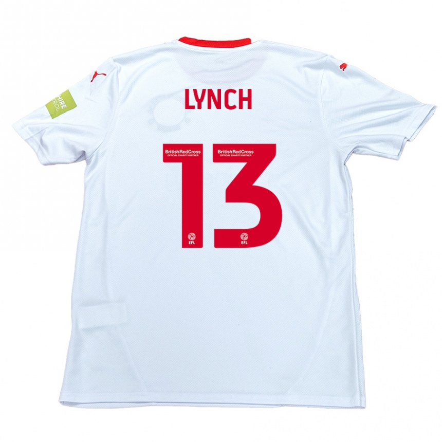 Men Football Jay Lynch #13 White Away Jersey 2024/25 T-Shirt Nz