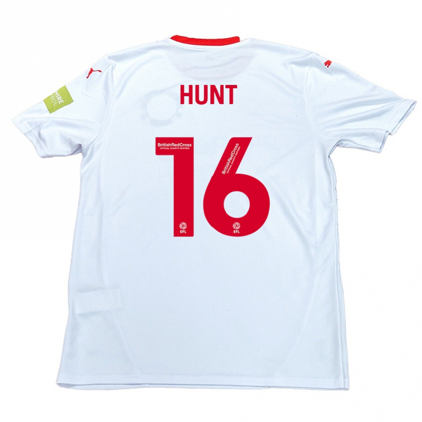 Men Football Mackenzie Hunt #16 White Away Jersey 2024/25 T-Shirt Nz