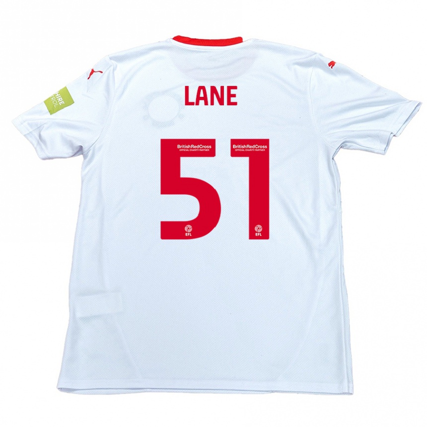 Men Football Mikey Lane #51 White Away Jersey 2024/25 T-Shirt Nz