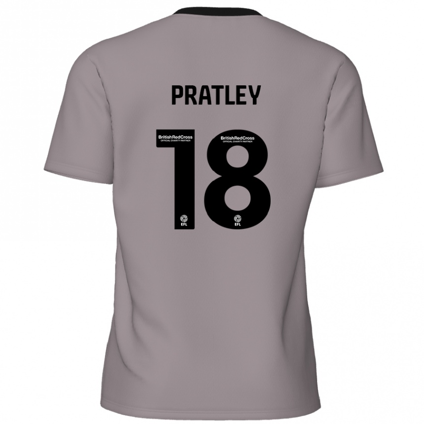 Men Football Darren Pratley #18 Grey Away Jersey 2024/25 T-Shirt Nz