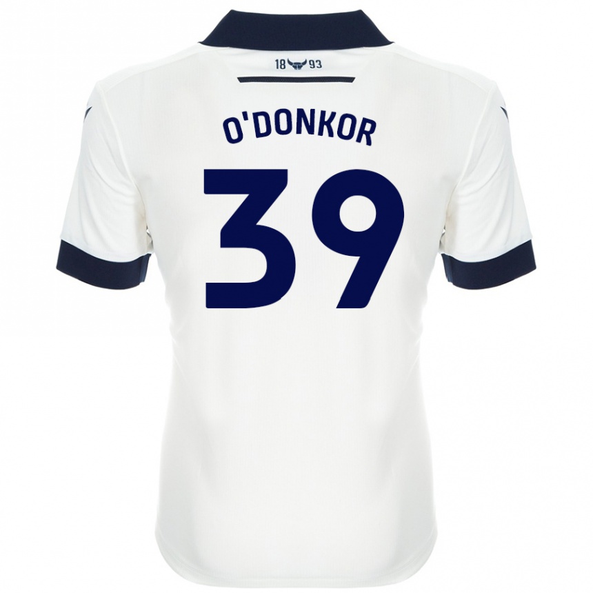 Men Football Gatlin O'donkor #39 White Navy Blue Away Jersey 2024/25 T-Shirt Nz