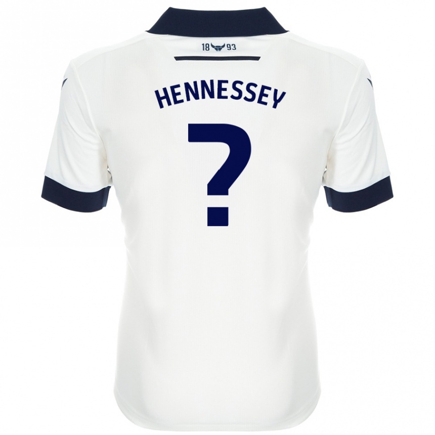 Men Football Laura Hennessey #0 White Navy Blue Away Jersey 2024/25 T-Shirt Nz