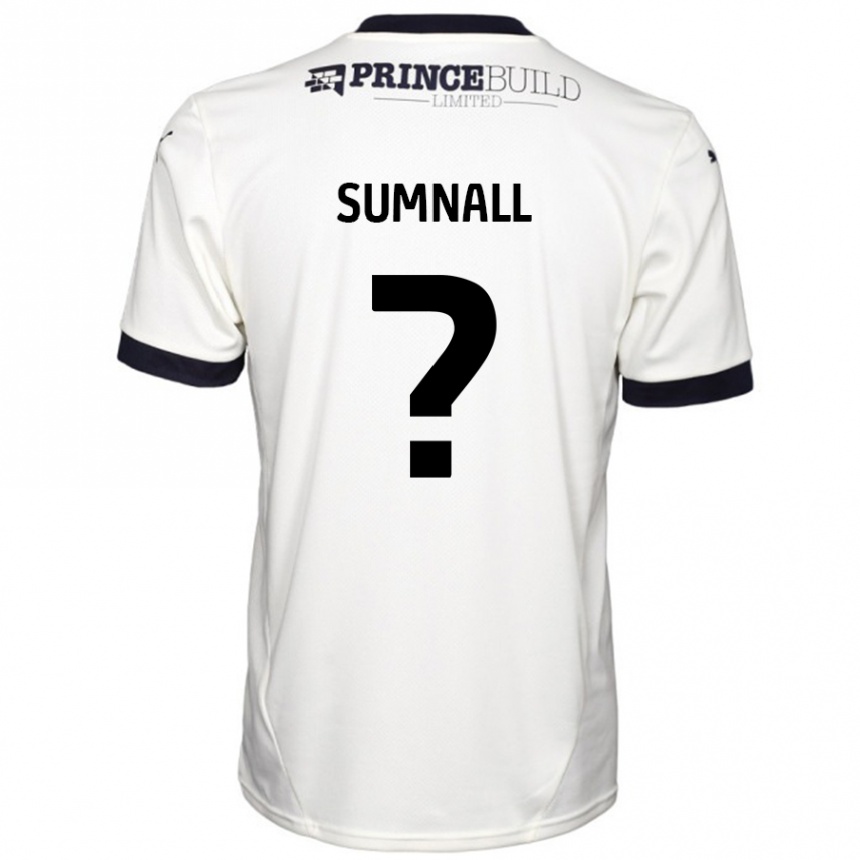 Men Football Jenson Sumnall #0 Off White Black Away Jersey 2024/25 T-Shirt Nz