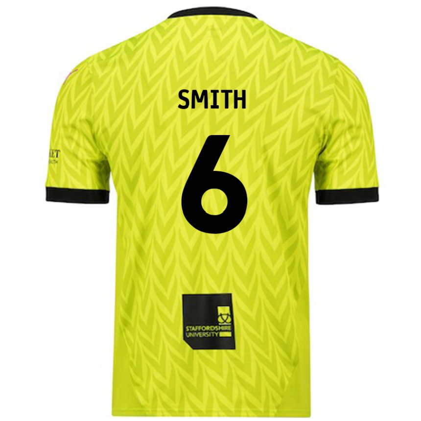 Men Football Nathan Smith #6 Fluorescent Green Away Jersey 2024/25 T-Shirt Nz