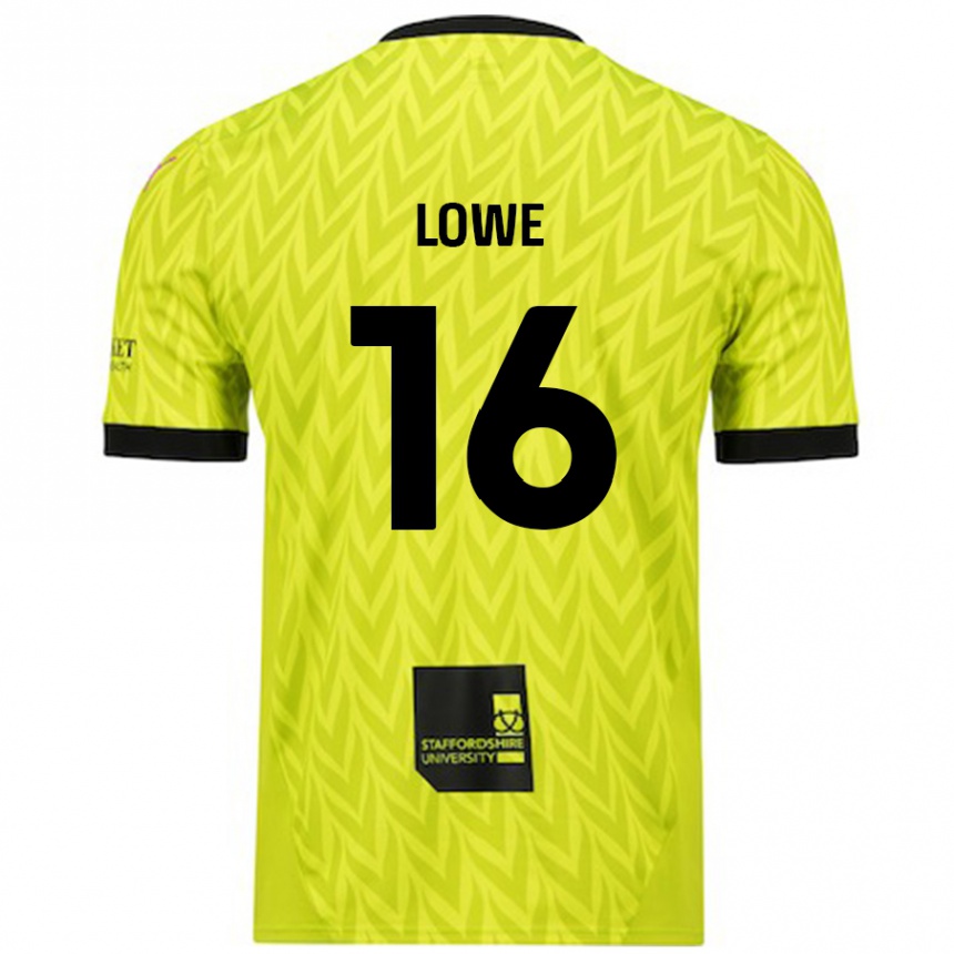 Men Football Jason Lowe #16 Fluorescent Green Away Jersey 2024/25 T-Shirt Nz