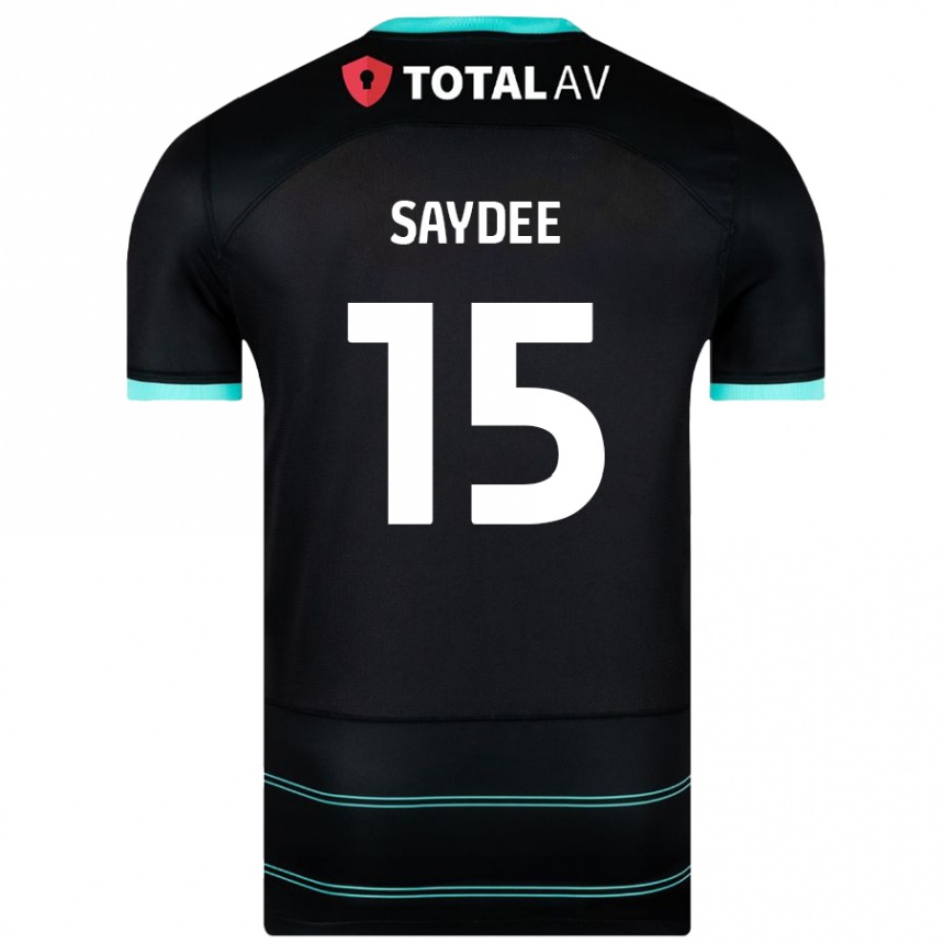 Men Football Christian Saydee #15 Black Away Jersey 2024/25 T-Shirt Nz