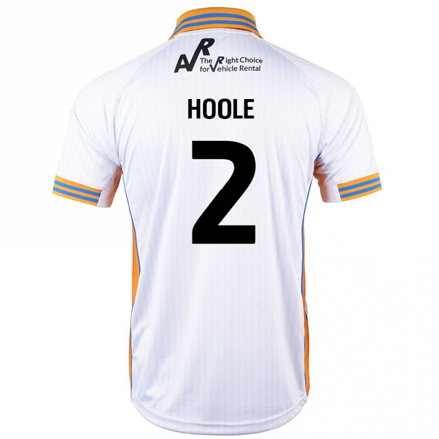 Men Football Luca Hoole #2 White Away Jersey 2024/25 T-Shirt Nz