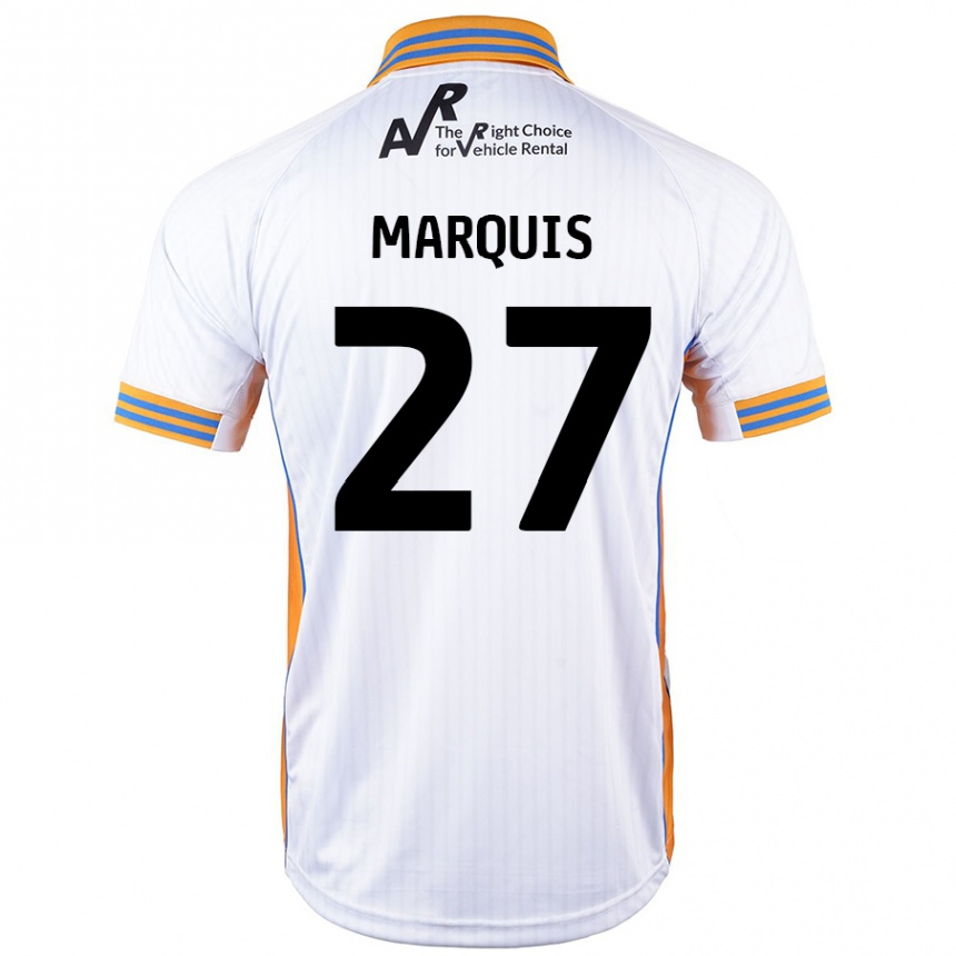 Men Football John Marquis #27 White Away Jersey 2024/25 T-Shirt Nz