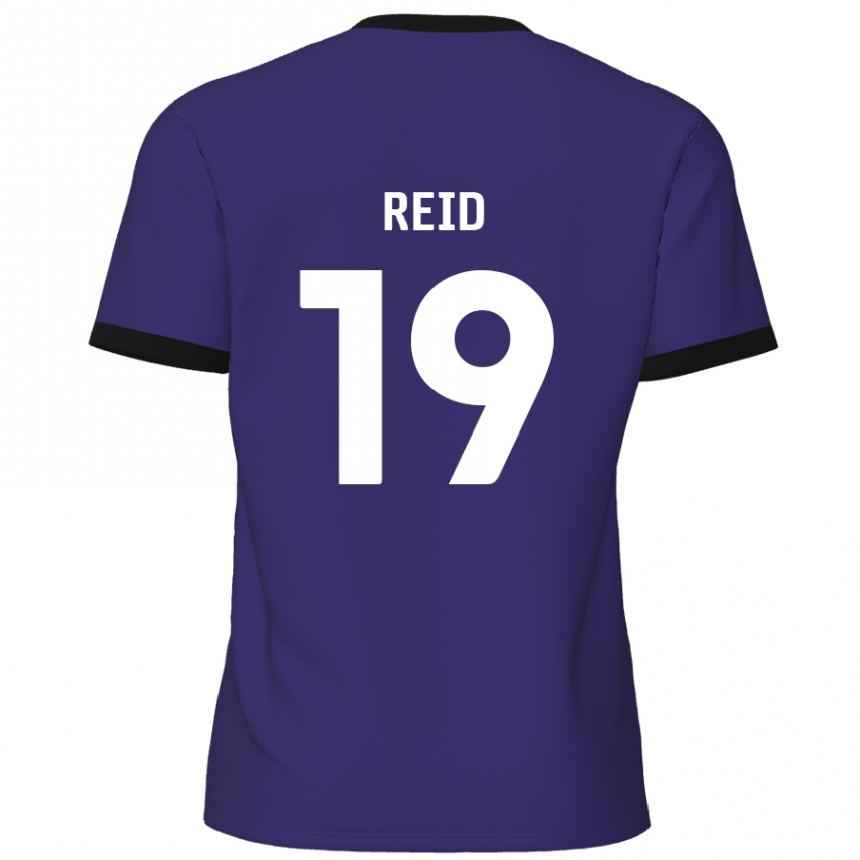 Men Football Jamie Reid #19 Purple Away Jersey 2024/25 T-Shirt Nz