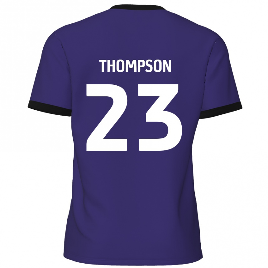 Men Football Louis Thompson #23 Purple Away Jersey 2024/25 T-Shirt Nz