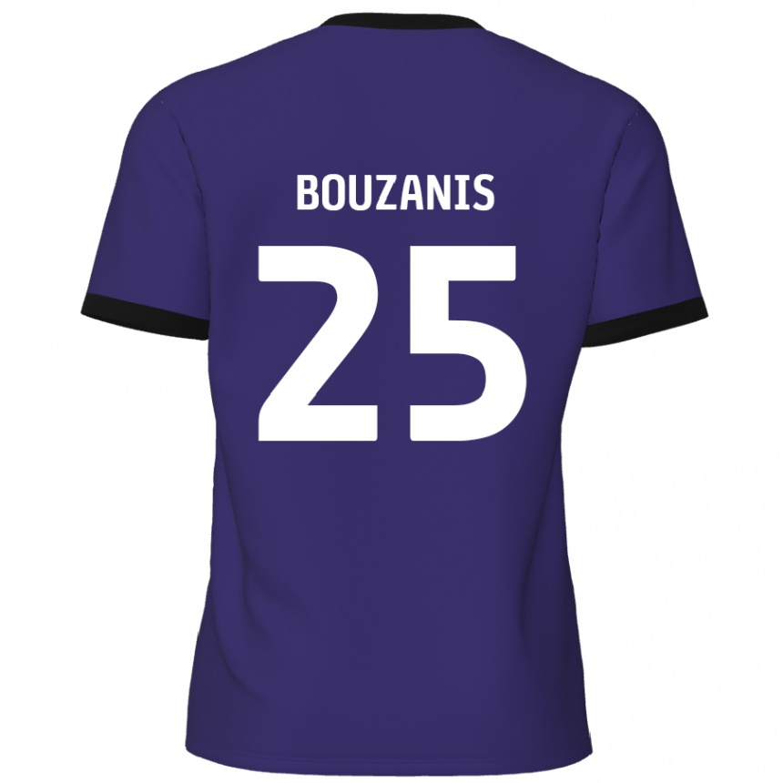 Men Football Dean Bouzanis #25 Purple Away Jersey 2024/25 T-Shirt Nz