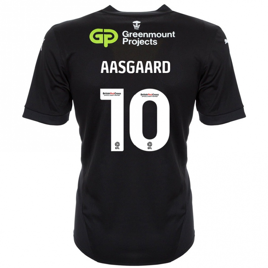 Men Football Thelo Aasgaard #10 Black Away Jersey 2024/25 T-Shirt Nz