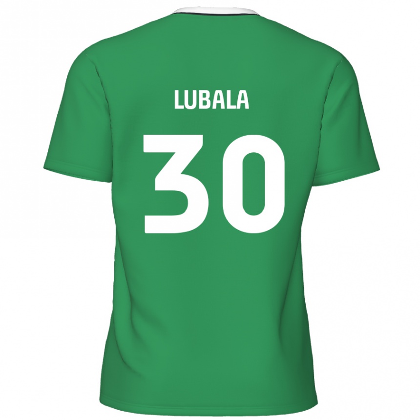 Men Football Bez Lubala #30 Green White Stripes Away Jersey 2024/25 T-Shirt Nz