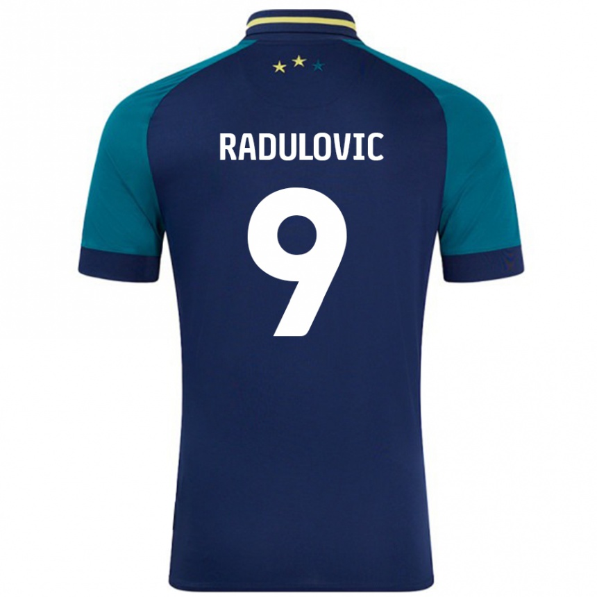 Men Football Bojan Radulovic #9 Navy Dark Green Away Jersey 2024/25 T-Shirt Nz