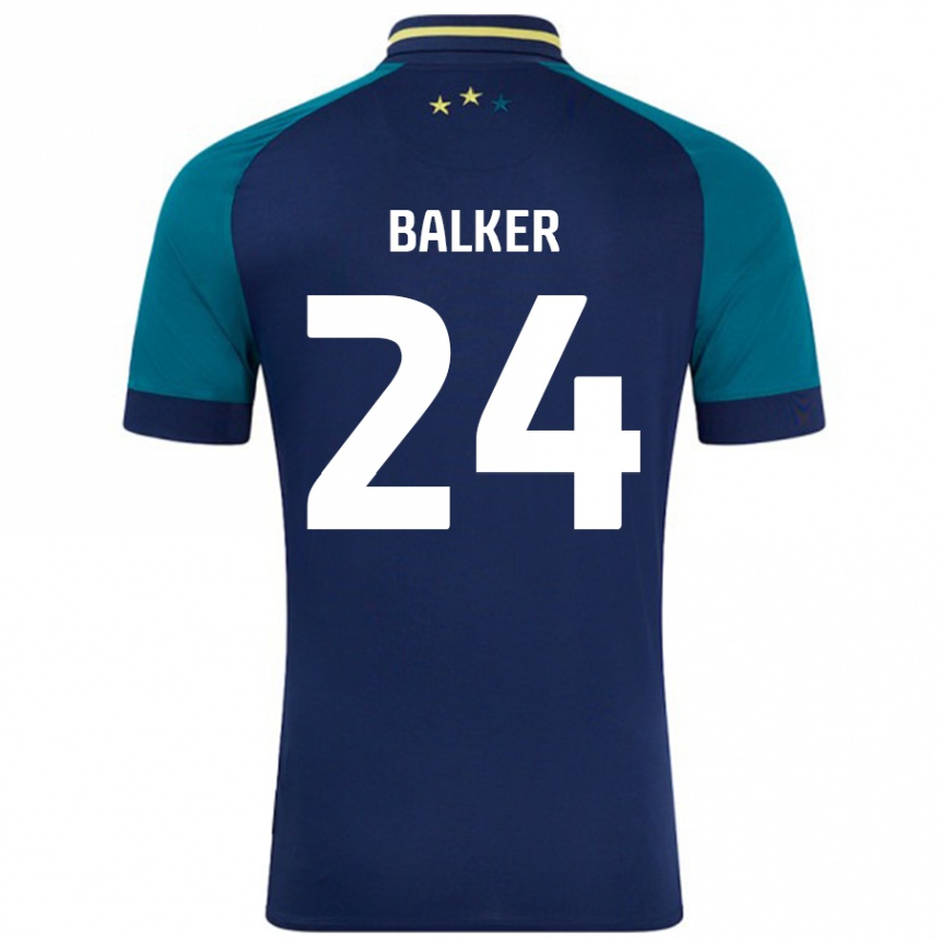 Men Football Radinio Balker #24 Navy Dark Green Away Jersey 2024/25 T-Shirt Nz