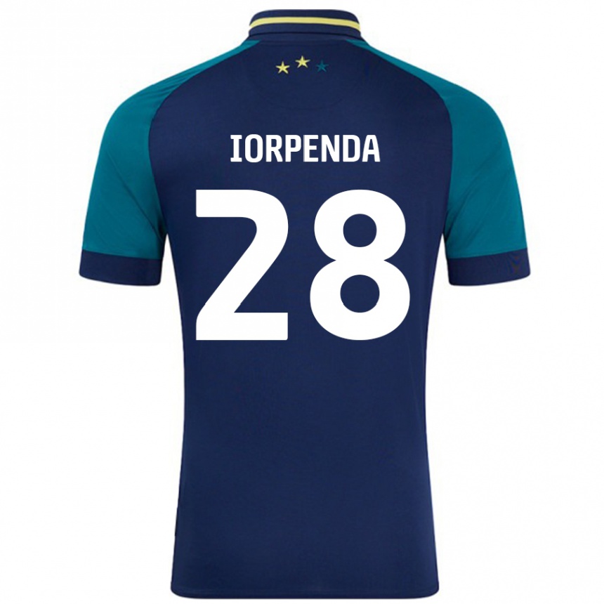 Men Football Tom Iorpenda #28 Navy Dark Green Away Jersey 2024/25 T-Shirt Nz