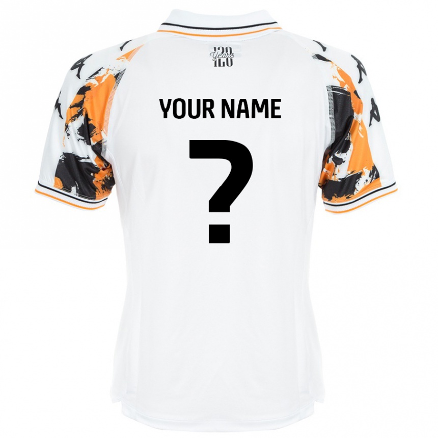 Men Football Your Name #0 White Away Jersey 2024/25 T-Shirt Nz