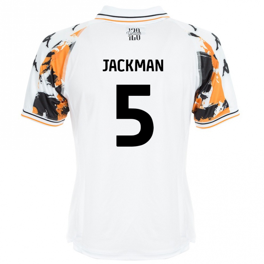 Men Football Ellice Jackman #5 White Away Jersey 2024/25 T-Shirt Nz