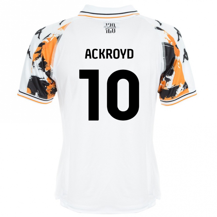 Men Football Rachael Ackroyd #10 White Away Jersey 2024/25 T-Shirt Nz