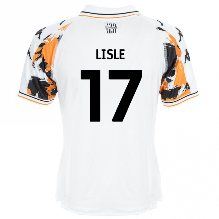 Men Football Mary Lisle #17 White Away Jersey 2024/25 T-Shirt Nz