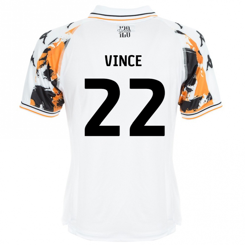 Men Football Anna Vince #22 White Away Jersey 2024/25 T-Shirt Nz