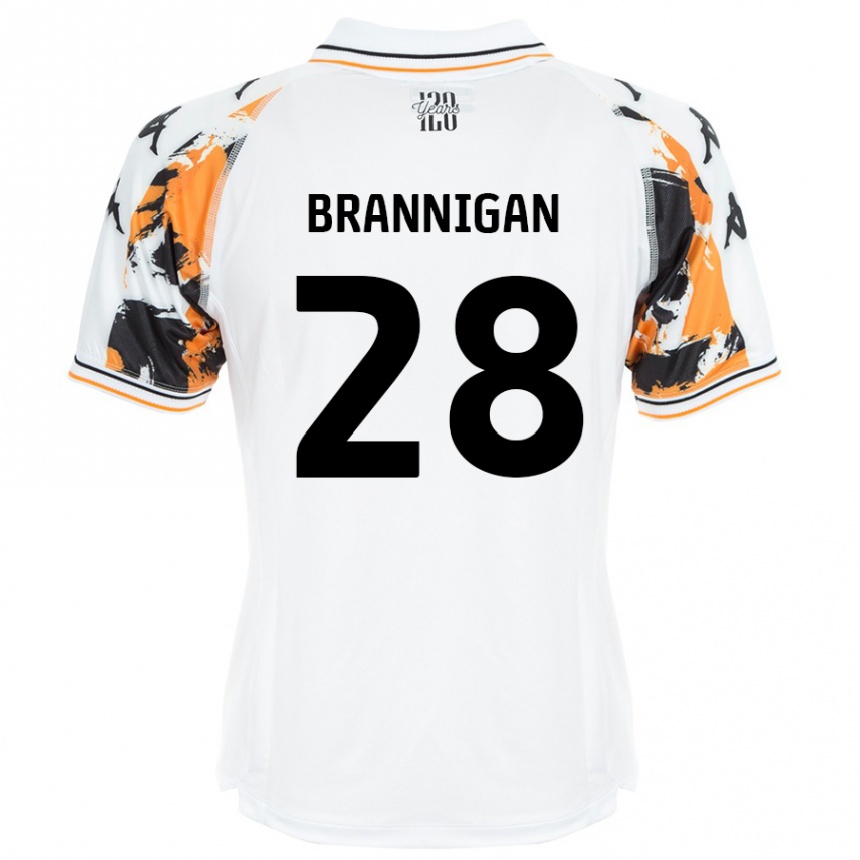 Men Football Aoife Brannigan #28 White Away Jersey 2024/25 T-Shirt Nz