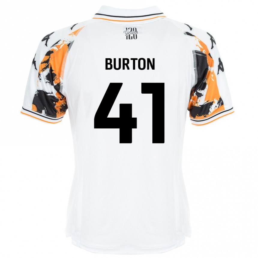 Men Football Jess Burton #41 White Away Jersey 2024/25 T-Shirt Nz