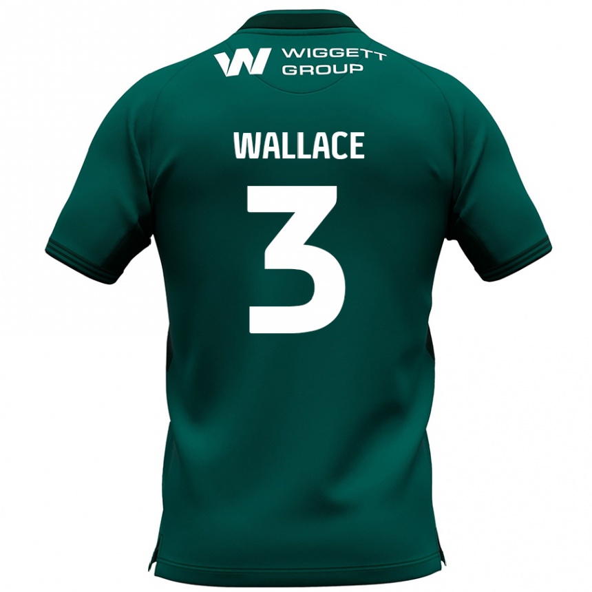 Men Football Murray Wallace #3 Green Away Jersey 2024/25 T-Shirt Nz