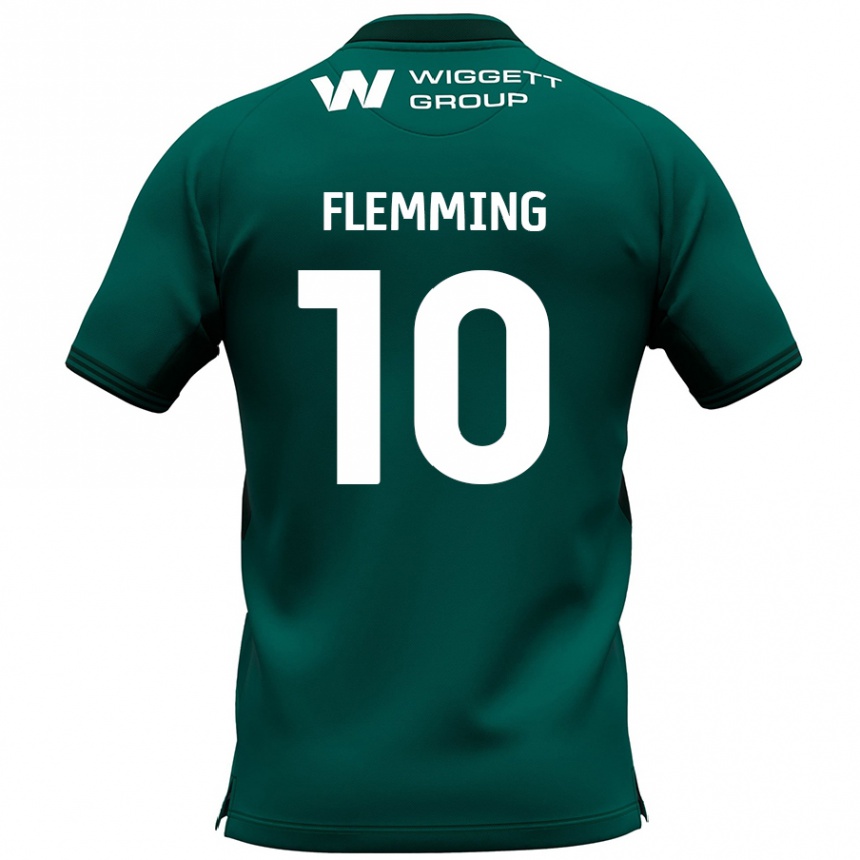 Men Football Zian Flemming #10 Green Away Jersey 2024/25 T-Shirt Nz