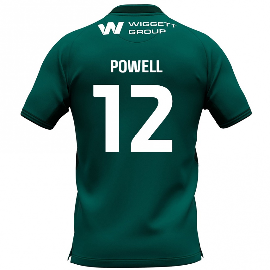 Men Football Beth Powell #12 Green Away Jersey 2024/25 T-Shirt Nz