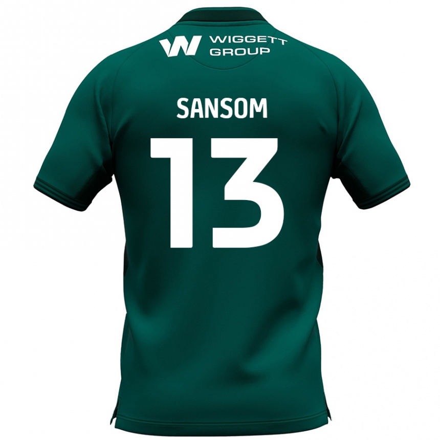 Men Football Chloe Sansom #13 Green Away Jersey 2024/25 T-Shirt Nz