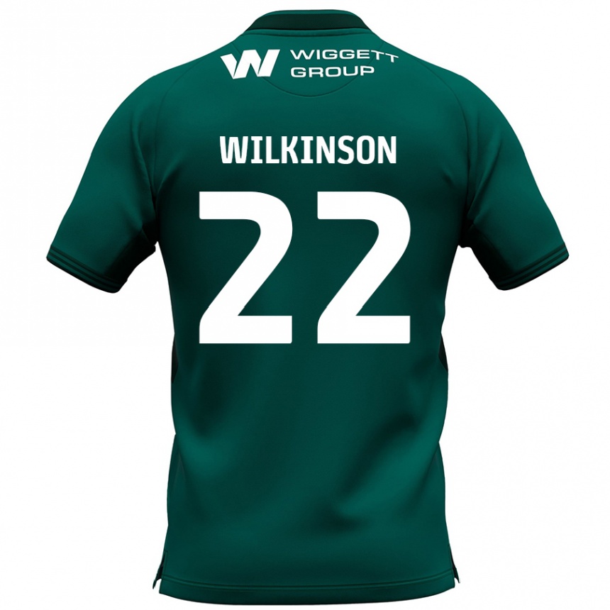 Men Football Chloe Wilkinson #22 Green Away Jersey 2024/25 T-Shirt Nz