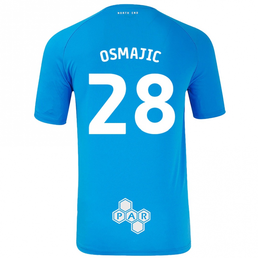 Men Football Milutin Osmajic #28 Sky Blue Away Jersey 2024/25 T-Shirt Nz