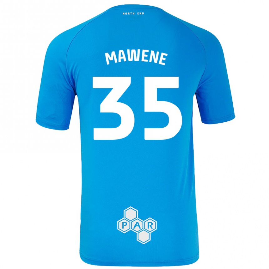 Men Football Noah Mawene #35 Sky Blue Away Jersey 2024/25 T-Shirt Nz