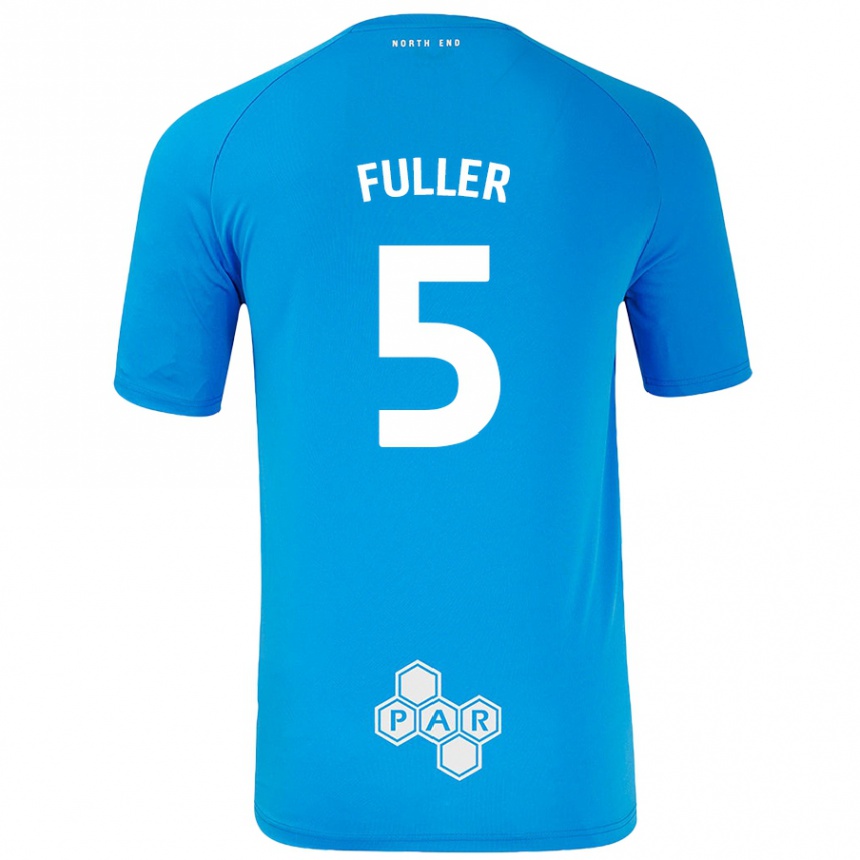 Men Football Olivia Fuller #5 Sky Blue Away Jersey 2024/25 T-Shirt Nz