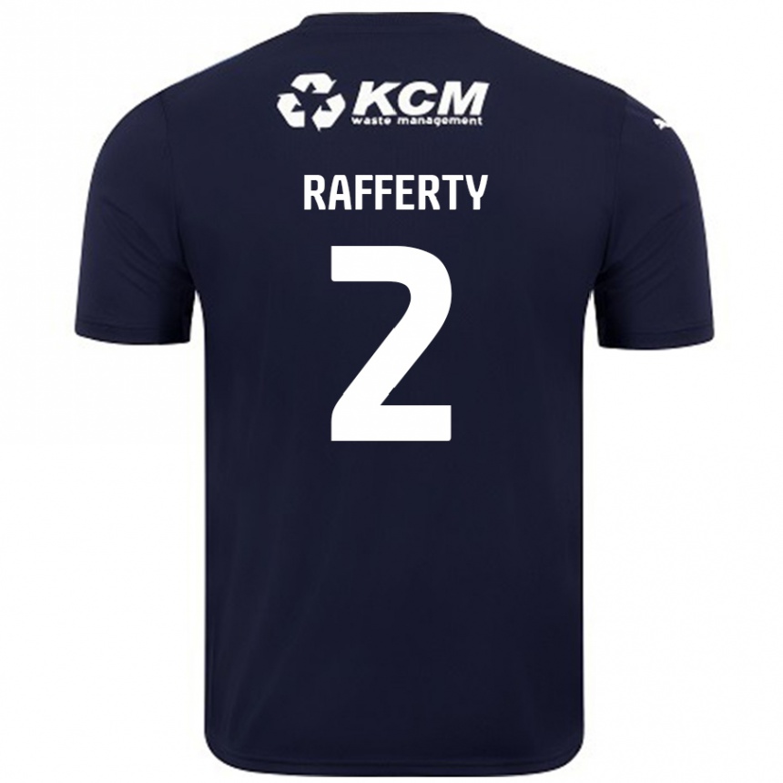 Men Football Joe Rafferty #2 Navy Blue Away Jersey 2024/25 T-Shirt Nz