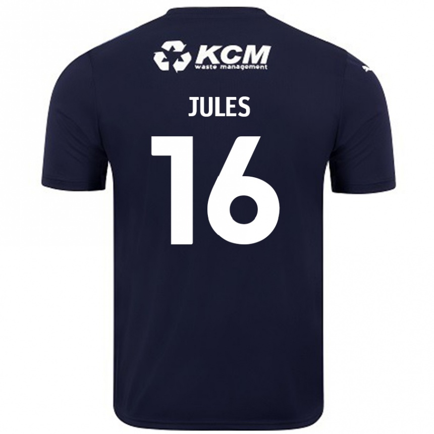 Men Football Zak Jules #16 Navy Blue Away Jersey 2024/25 T-Shirt Nz