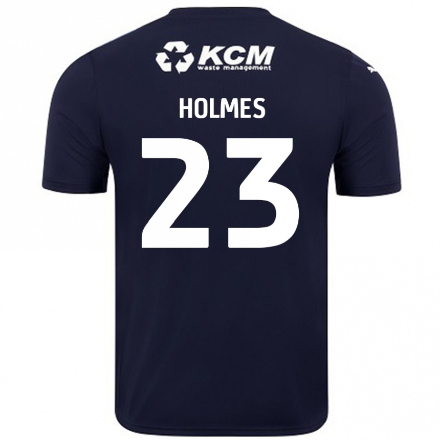 Men Football Jack Holmes #23 Navy Blue Away Jersey 2024/25 T-Shirt Nz