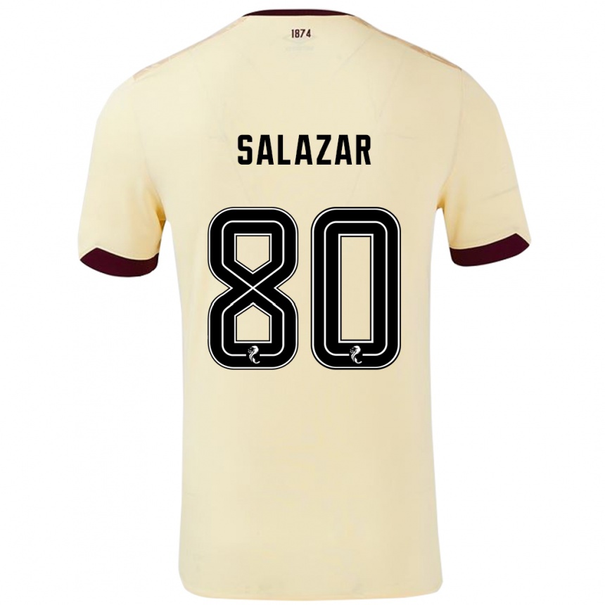 Men Football Andrés Salazar #80 Cream Burgundy Away Jersey 2024/25 T-Shirt Nz