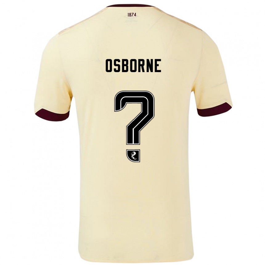 Men Football Alfie Osborne #0 Cream Burgundy Away Jersey 2024/25 T-Shirt Nz