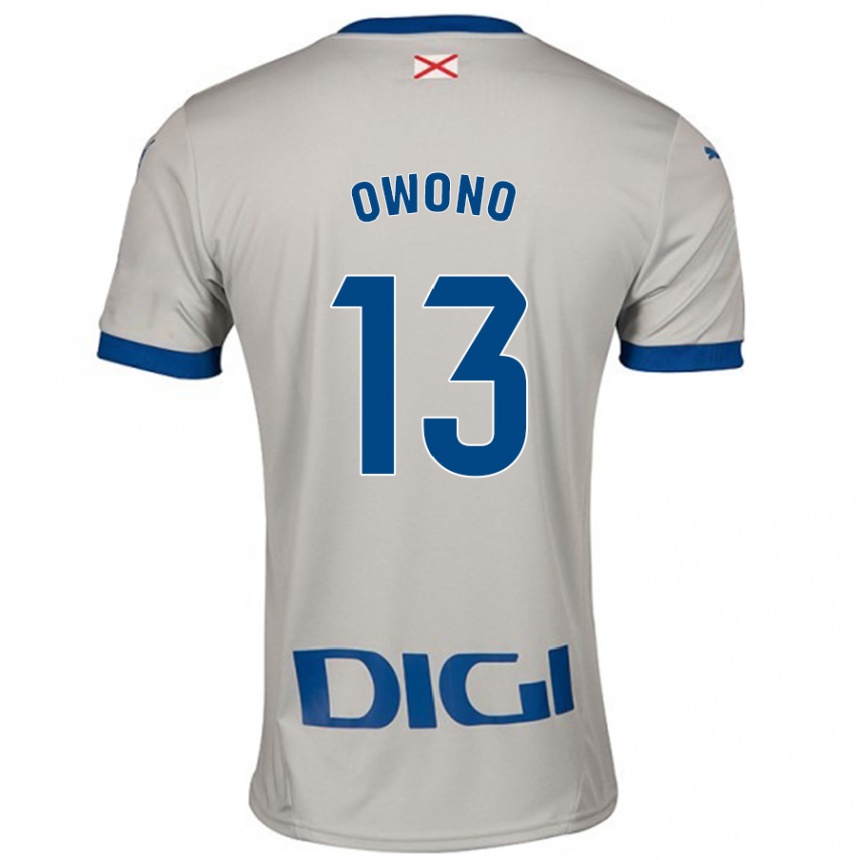 Men Football Jesús Owono #13 Light Gray Away Jersey 2024/25 T-Shirt Nz