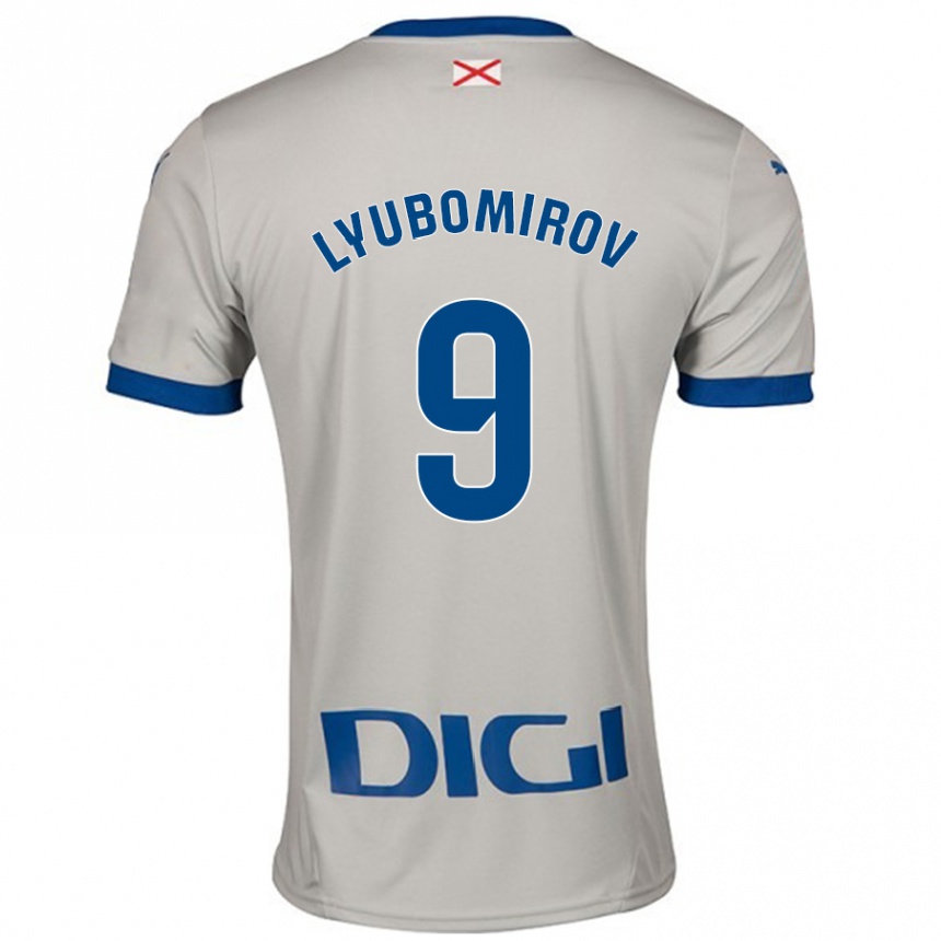 Men Football Daniel Lyubomirov #9 Light Gray Away Jersey 2024/25 T-Shirt Nz