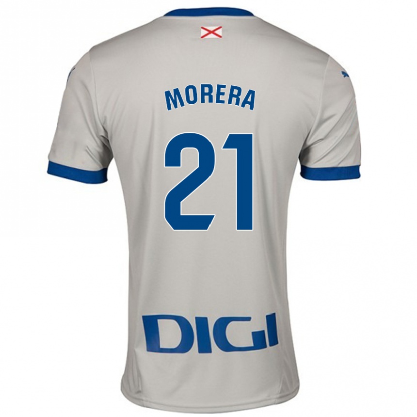 Men Football Carla Morera #21 Light Gray Away Jersey 2024/25 T-Shirt Nz