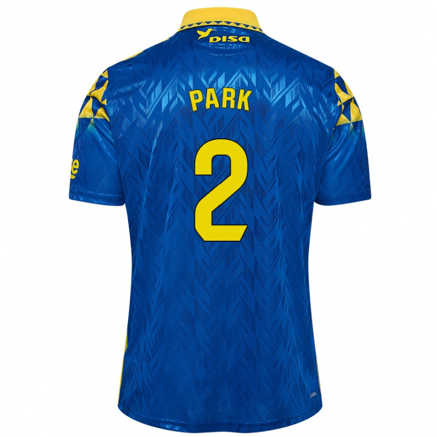 Men Football Marvin Park #2 Blue Yellow Away Jersey 2024/25 T-Shirt Nz