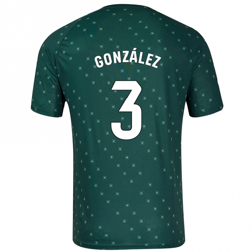 Men Football Edgar González #3 Dark Green Away Jersey 2024/25 T-Shirt Nz