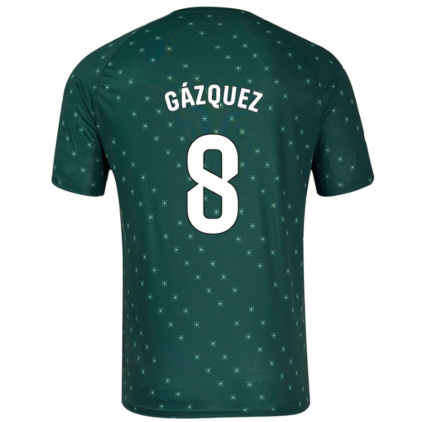 Men Football Joan Gázquez #8 Dark Green Away Jersey 2024/25 T-Shirt Nz