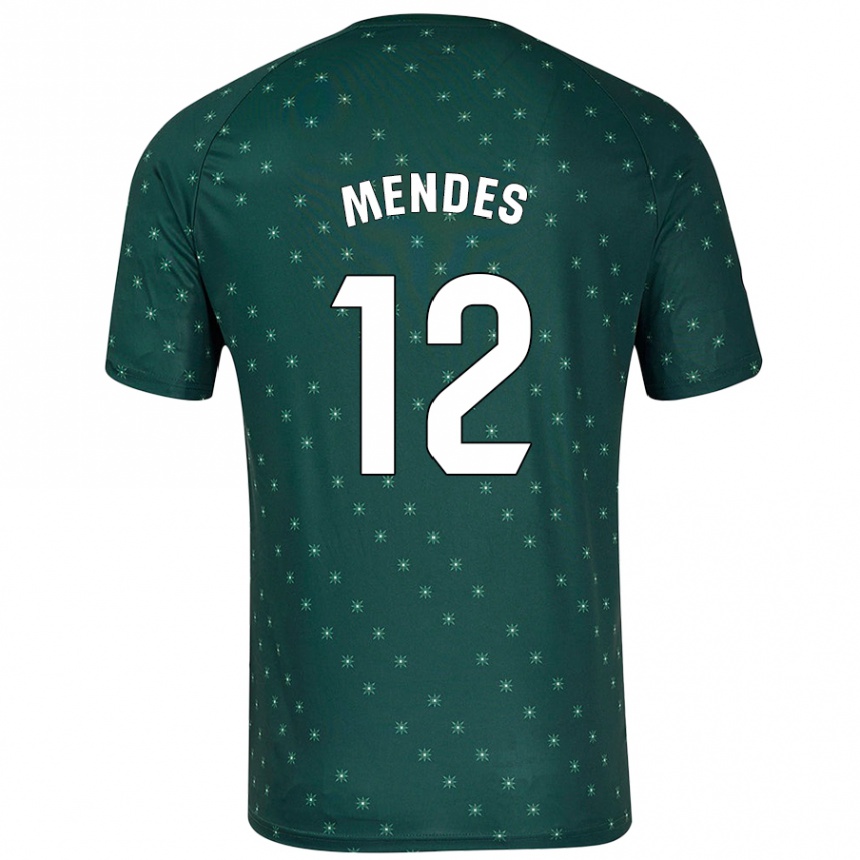 Men Football Alex Mendes #12 Dark Green Away Jersey 2024/25 T-Shirt Nz