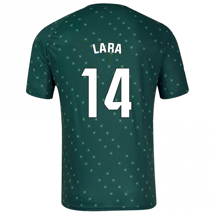 Men Football Luis Lara #14 Dark Green Away Jersey 2024/25 T-Shirt Nz