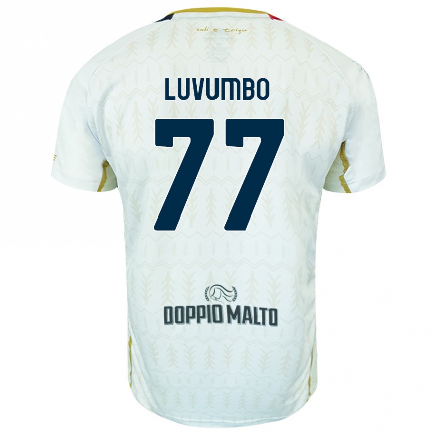 Men Football Zito Luvumbo #77 White Away Jersey 2024/25 T-Shirt Nz