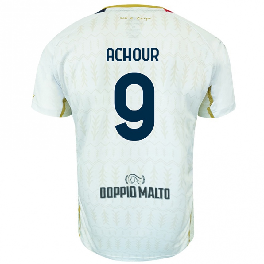 Men Football Sofiane Achour #9 White Away Jersey 2024/25 T-Shirt Nz